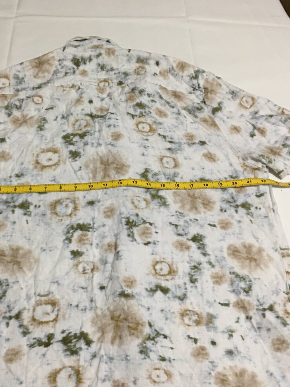Porter and Ash Camp Short Sleeve Shirt Mens XL Linen Blend Beach Summer Floral - Picture 6 of 7